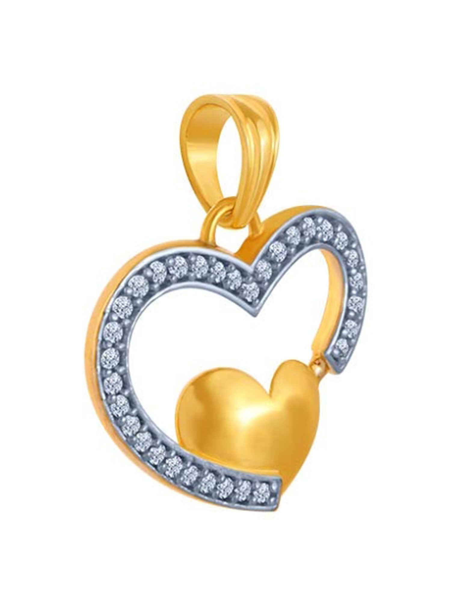 P.C. Chandra Jewellers 14k Yellow Gold American Diamond Pendant