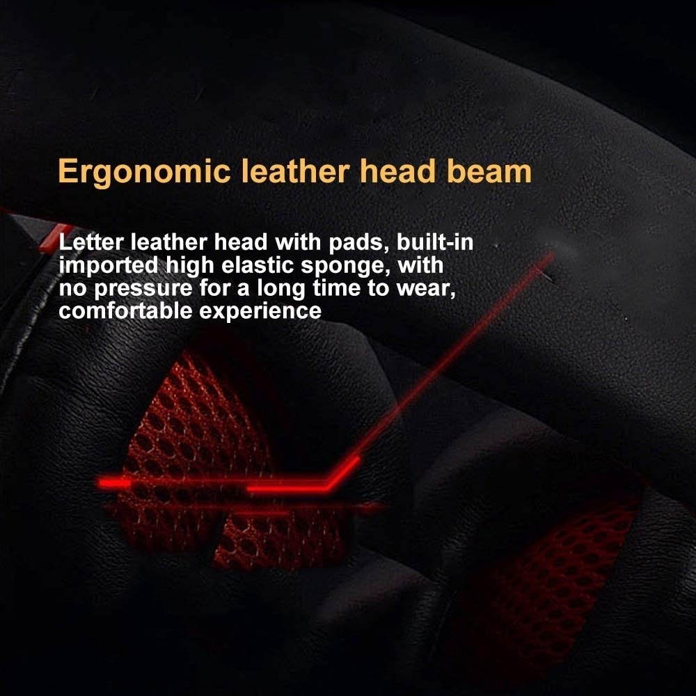 Computer Headsets Superior Performance PC780 Over-Ear Gaming Earphone Subwoofer Stereo Bass Headband Headset with Microphone & USB LED Light(Black Blue) (Color : White Blue)