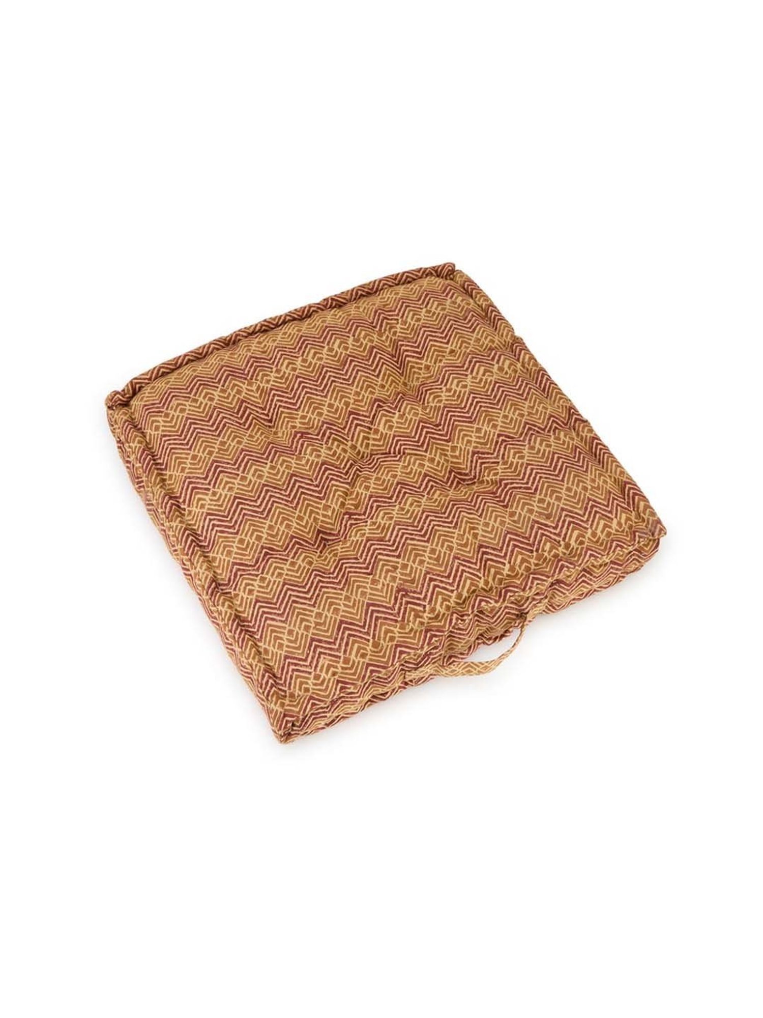 Fabindia Home Thar Rust Cotton Floor Cushion