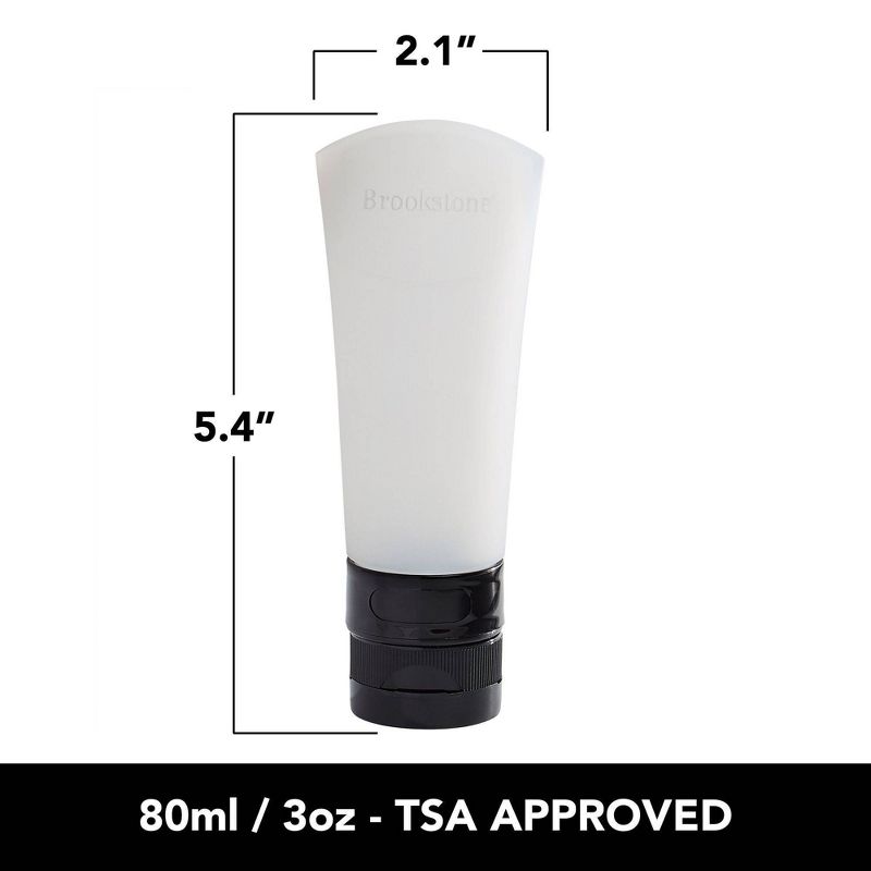 Brookstone Silicone 3oz Travel Tube Set - 2pk Frosty