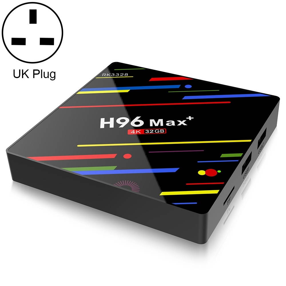 H96 Max+ 4K Ultra HD Full HD Media Player Smart TV BOX with Remote Controller, Android 9.0, RK3328