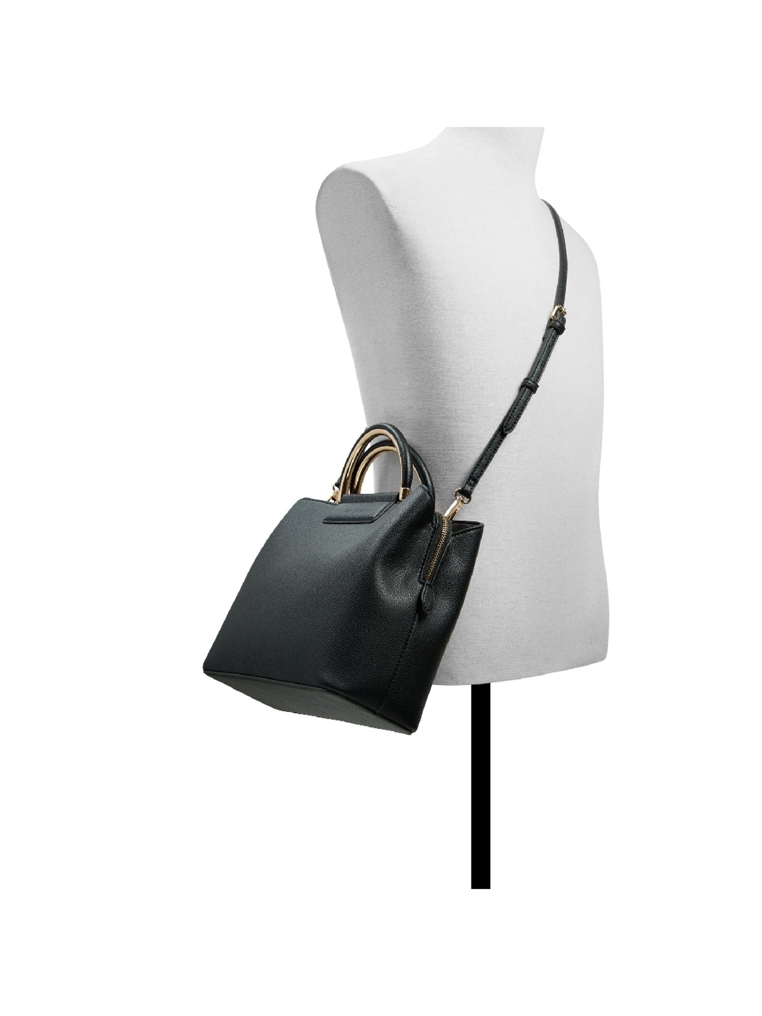 Call It Spring Black Solid Medium Satchel Handbag