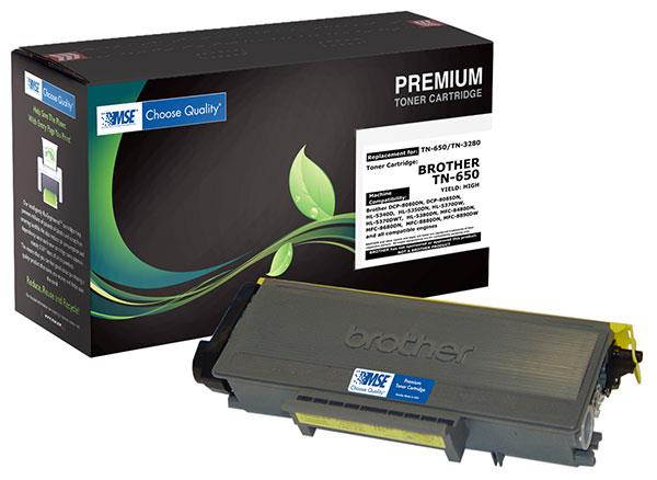 MSE 02-03-6516 Toner Cartridge (OEM # Brother  TN650) 8,000 Page Yield; Black