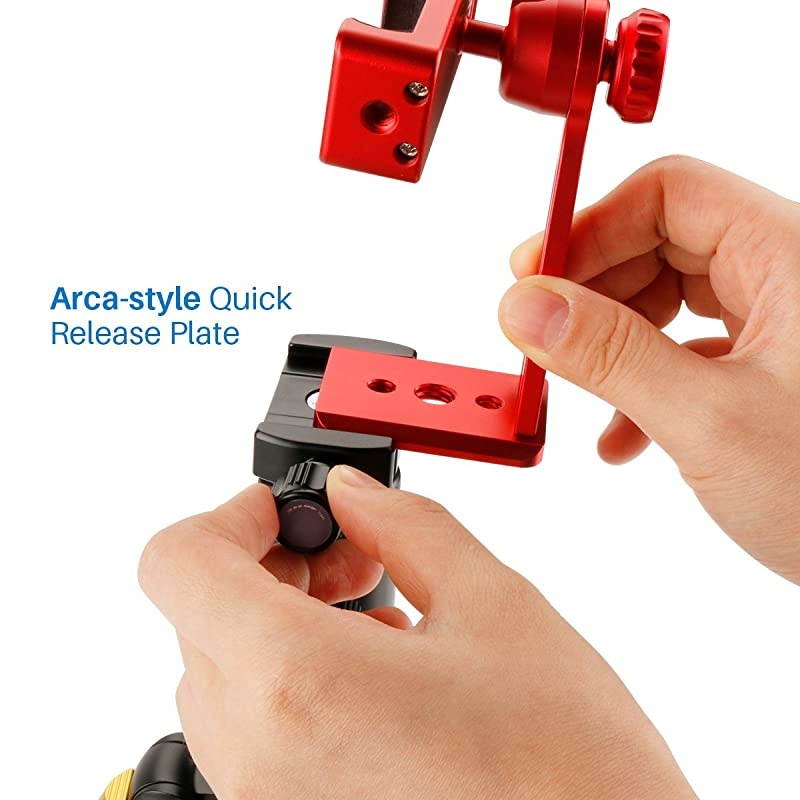 ST-04 Aluminum Phone Tripod Mount Adapter Vertical Video Bracket Cell Phone Clip 360 Degree Smartphone Video Tripod Clamp Compatible for iPhone 11 Xs X Samsung Android Instagram IGTV Livestream