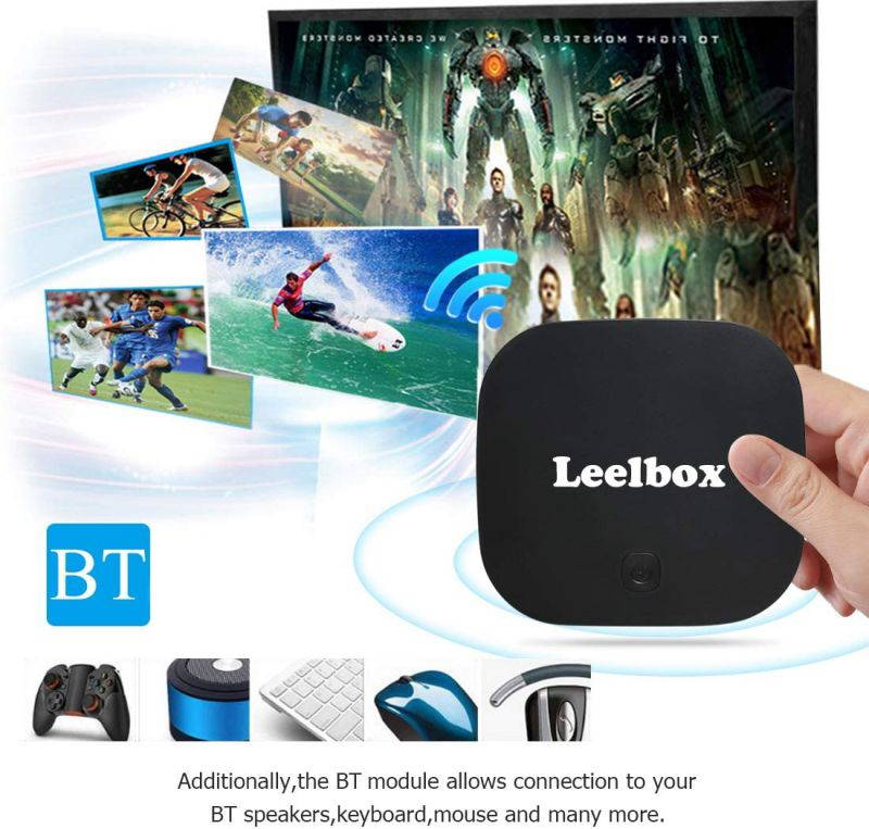 TV BOX Android - Android TV Box,Leelbox Q2 PRO Smart TV Box Full HD / 3D / 4K/H.265 / 2.4G Wi-Fi/2 Porte USB, Box Android