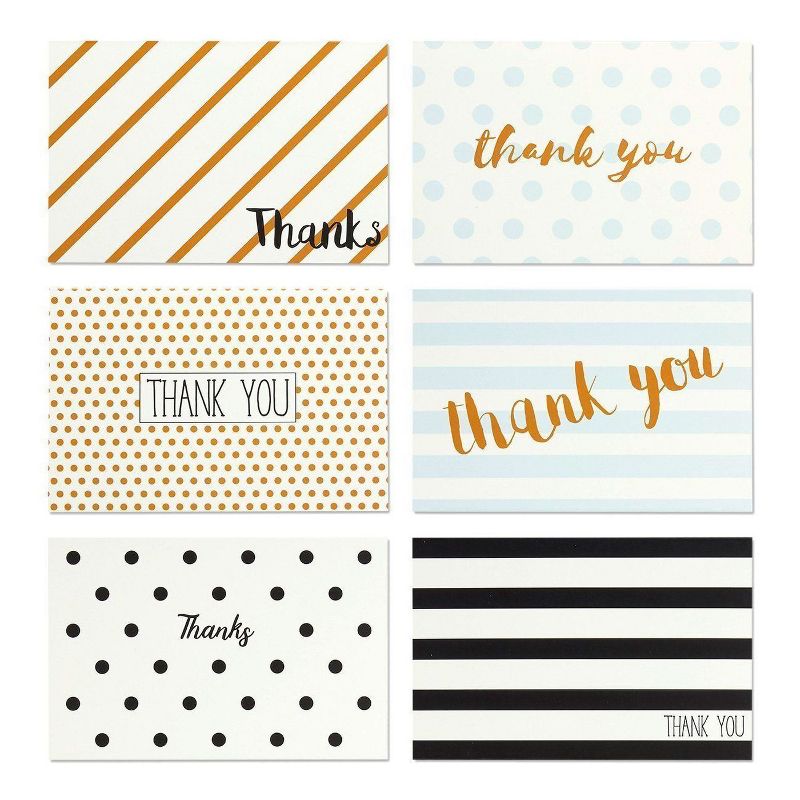 Best Paper Greetings 144 Pack Thank You Cards with Envelopes, Bulk All Occasion Thank You Note Set, 36 Assorted for Business, Wedding, 4 x 6 in