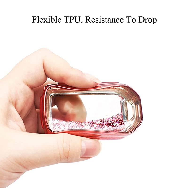 Quicksand Full Protect Key Fob Cover Compatible with Honda Civic Accord CRV Odyssey Pilot Red