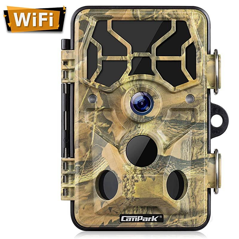 Trail CameraWiFi 20MP 1296P Hunting Game Camera with Night Vision Motion Activated for Outdoor Wildlife Monitoring Waterproof IP66