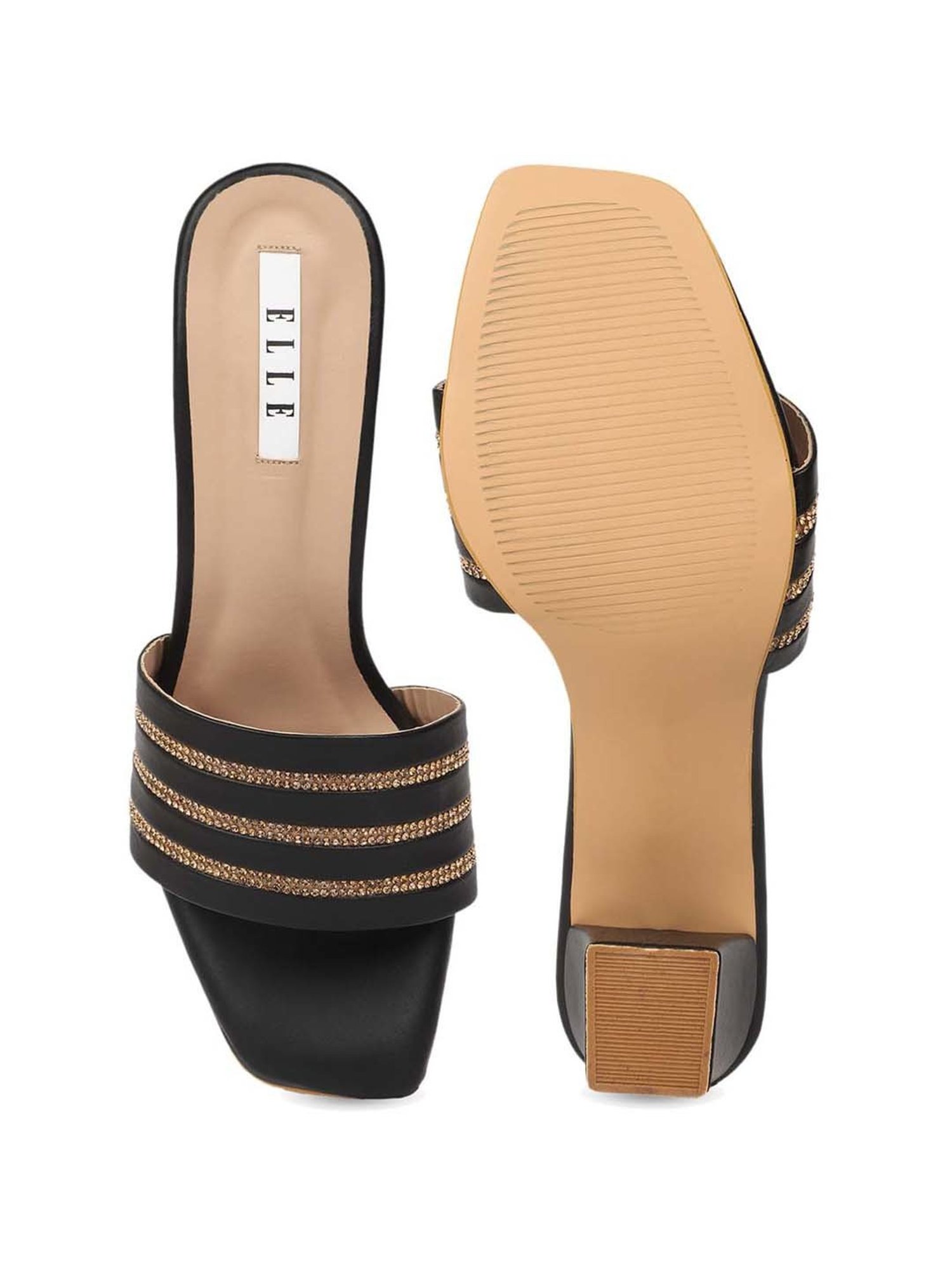 Elle Women's Black Casual Sandals
