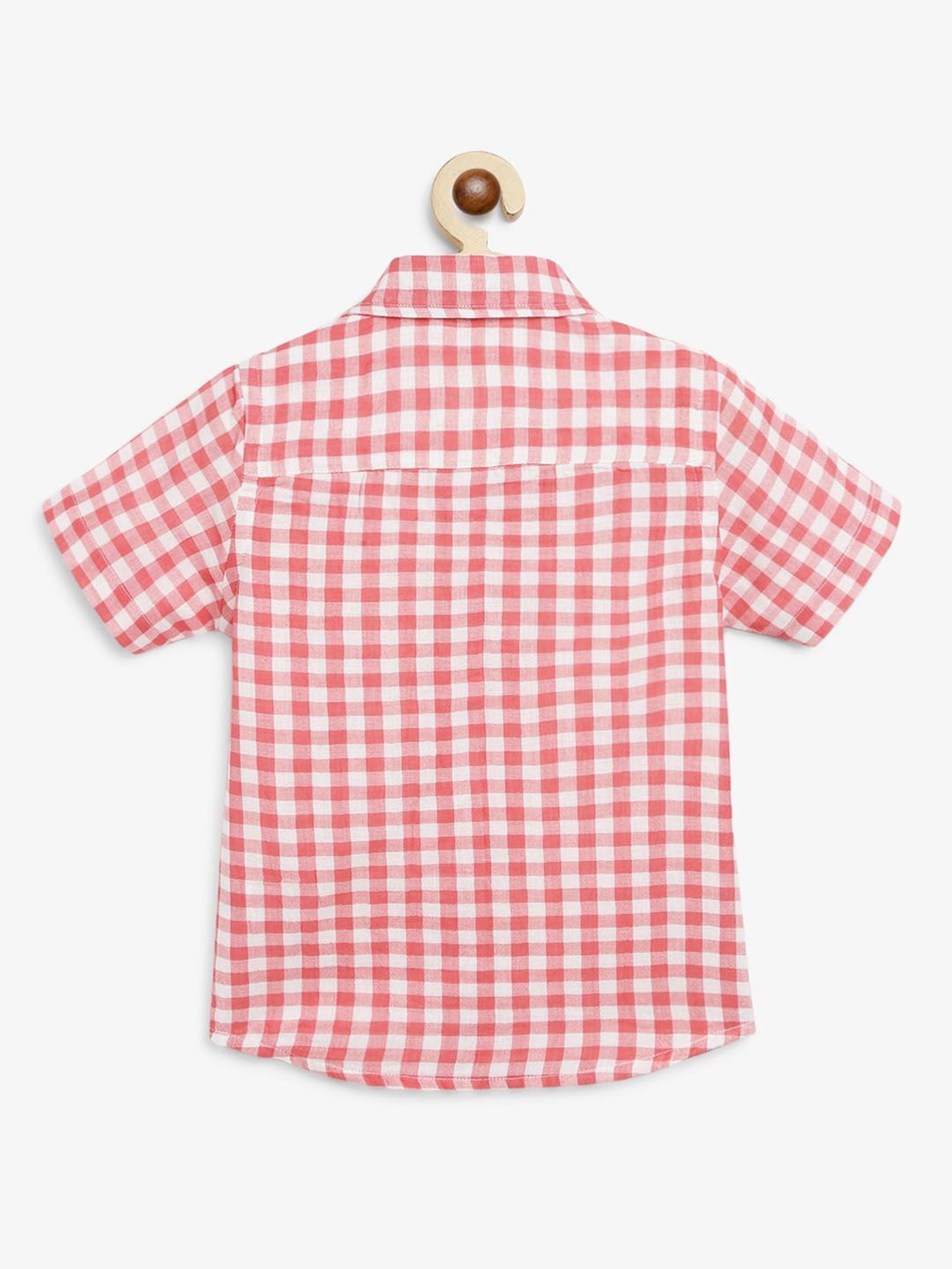Campana Kids Red & White Checks Shirt