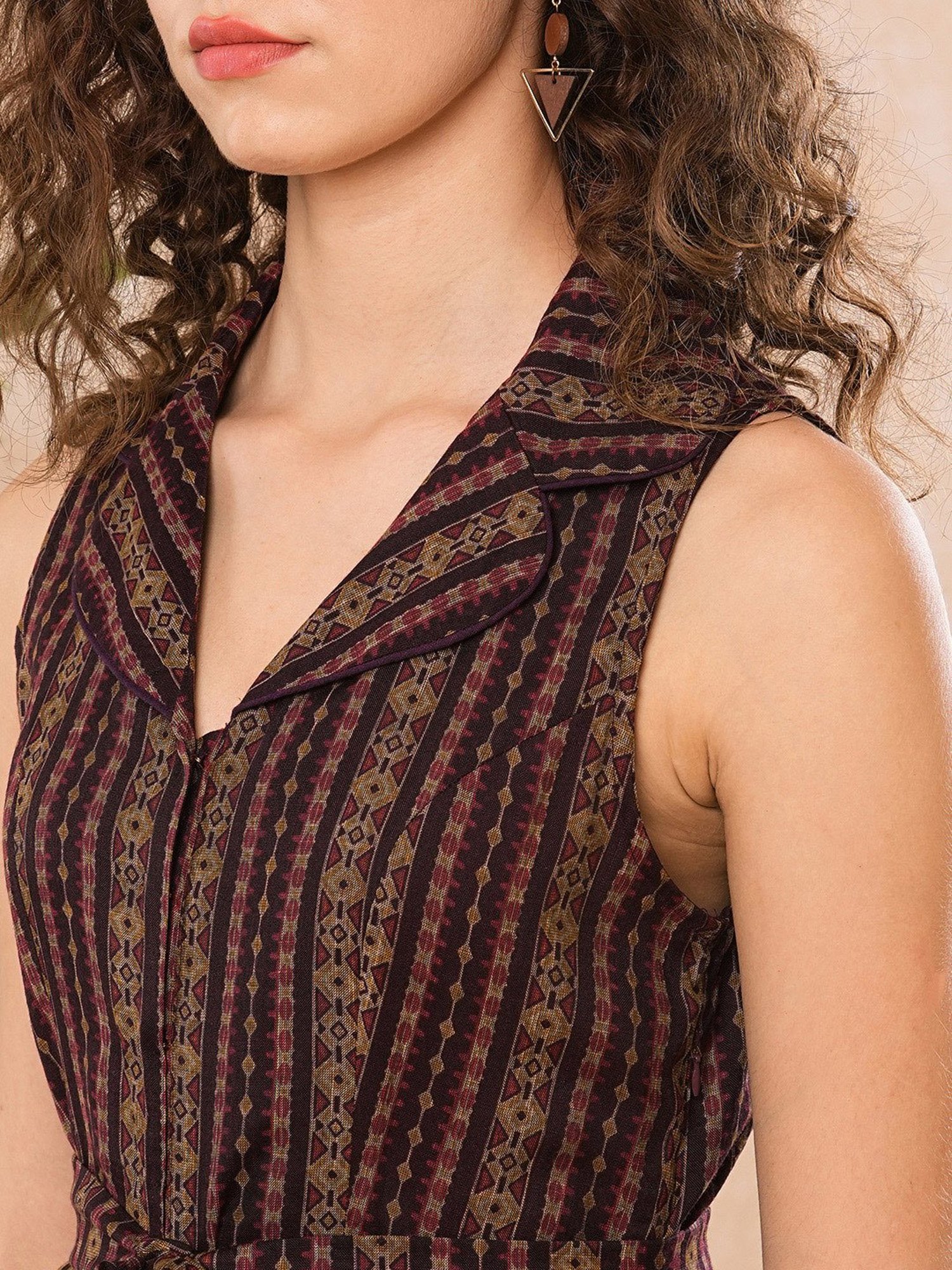 Globus Wine Printed Jumpsuit