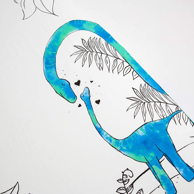 JumpOff Jo Fitted Crib Sheet - Cotton Crib Sheet for Standard Sized Crib Mattresses - Hypoallergenic and Breathable - 28 x 52 Inches - Tiny Dinosaur