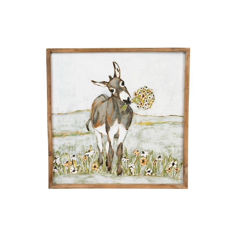 Donkey Framed Wall Canvas Art - 3R Studios