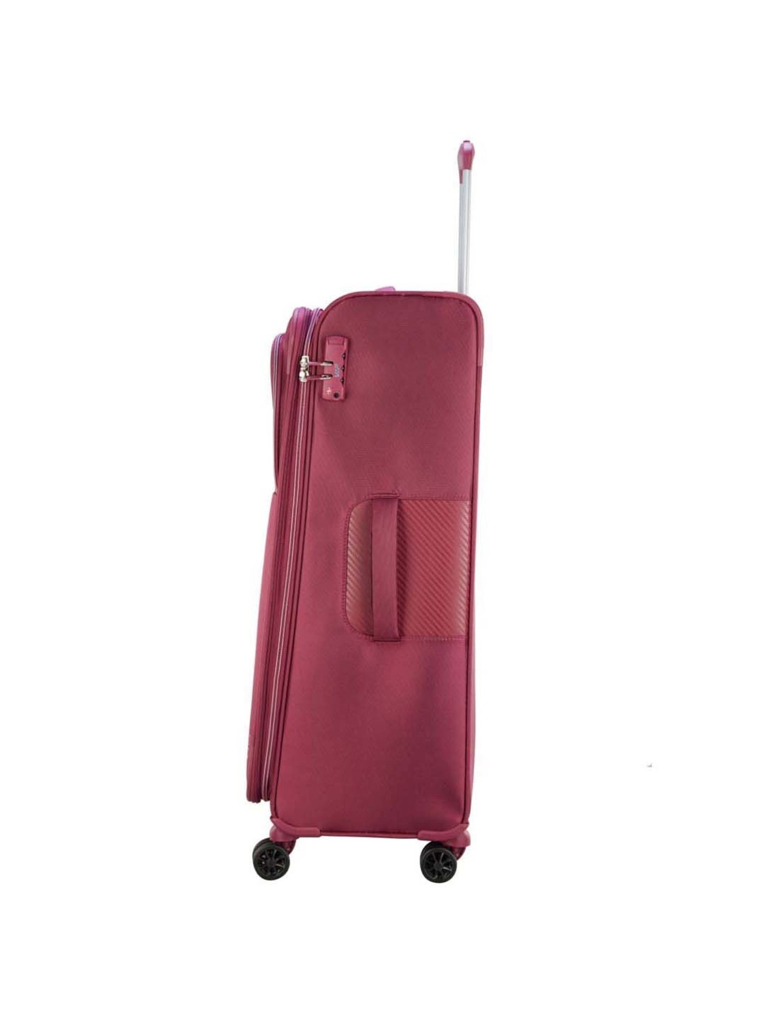 VIP Cardinal Str Exp Burgundy Striped Soft Large Trolley Bag - 51.5 cm