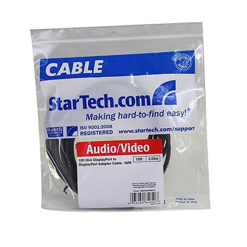 com 10ft Mini DisplayPort to DisplayPort Cable MM mDP to DP 12 Adapter Cable Thunderbolt to DP w HBR2 Support MDP2DPMM10