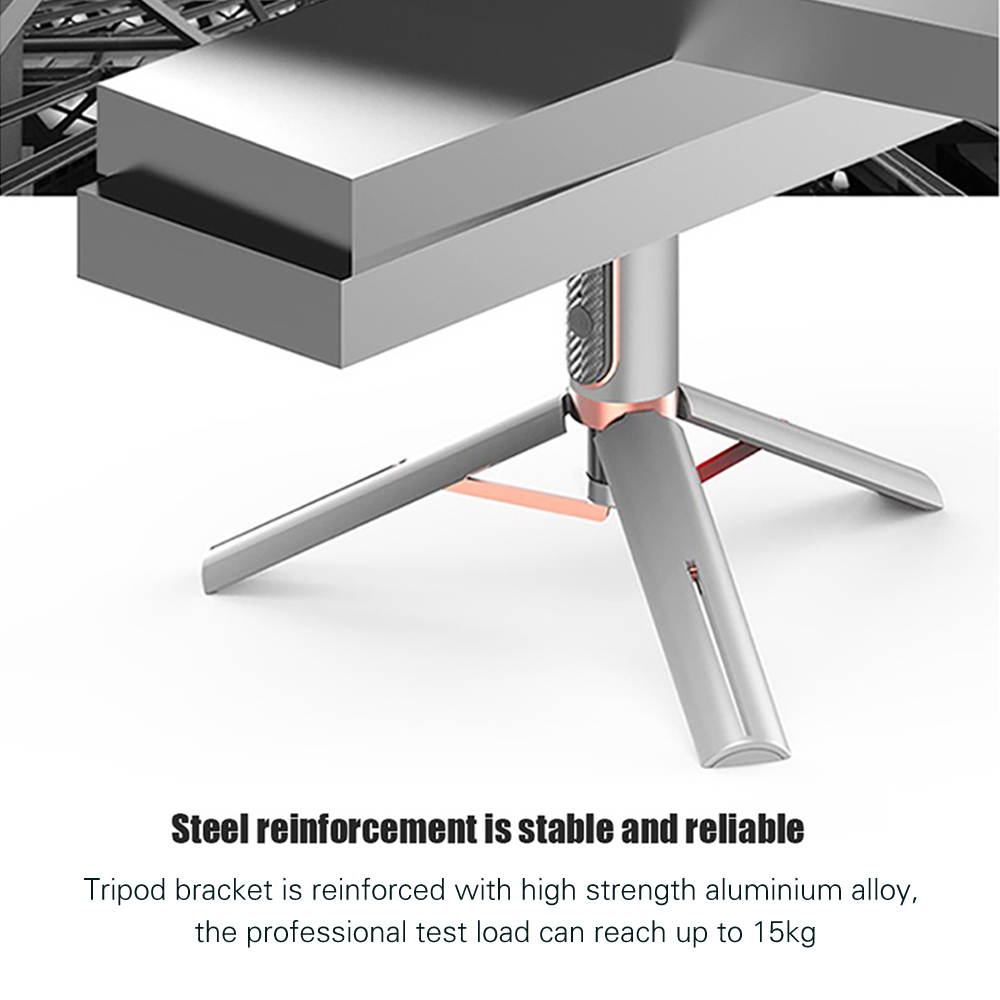 Ulanzi SK-01 Integrated Design Selfie Rod Wireless BT Remote Control Stable Tripod Bracket Portable Retractable Selfie Pole with Phone Bracket for Shooting Photos Videos Live Streaming White