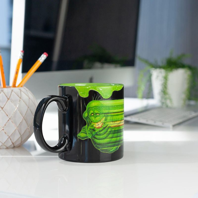 Just Funky OFFICIAL Ghostbusters Coffee Mug | Glow-In-The-Dark Slimer | Ceramic 20 Oz. Cup