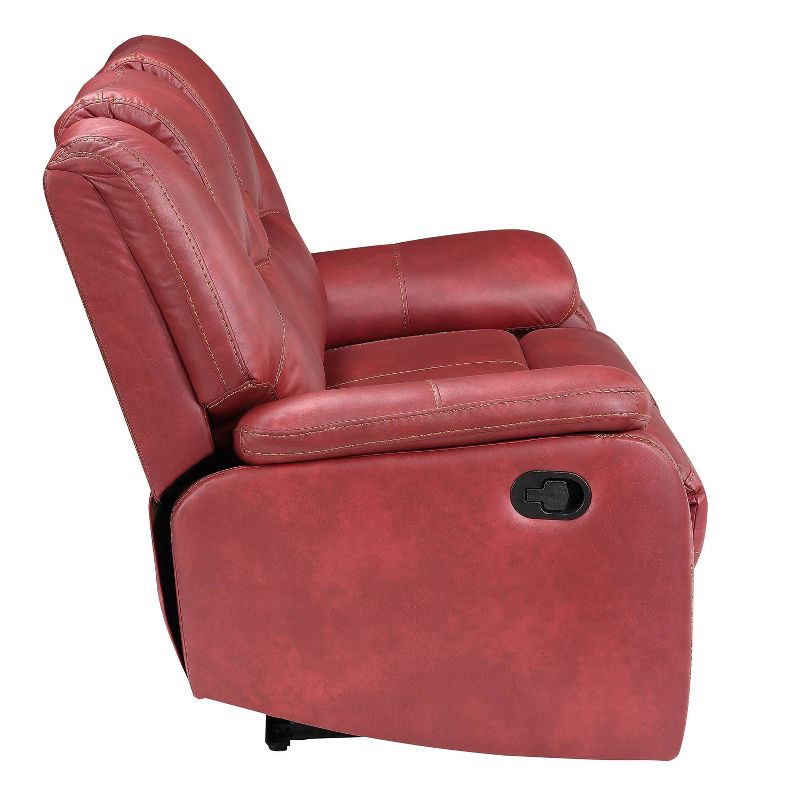 Katrine Manual Reclining Loveseat Red - Steve Silver Co.