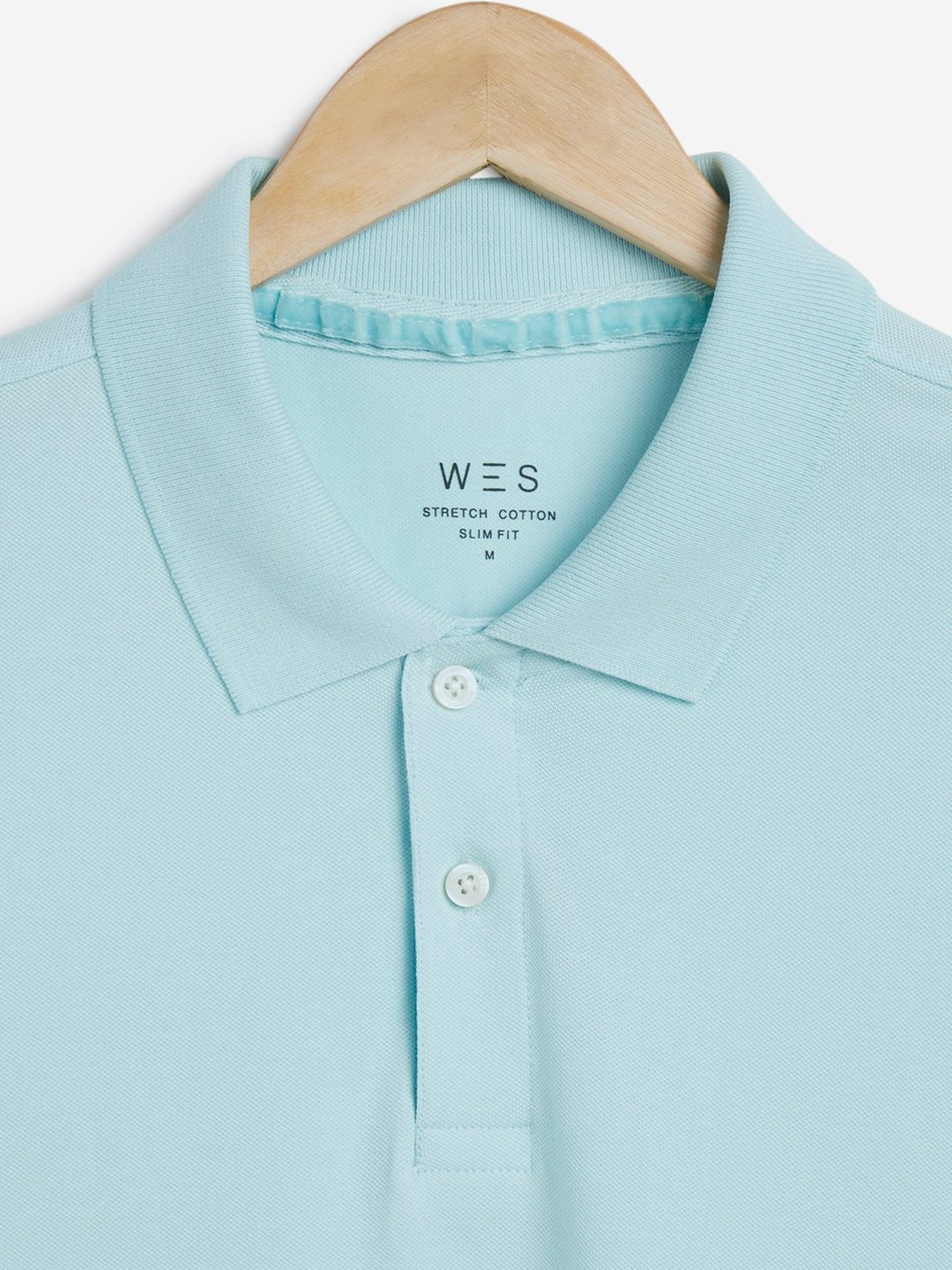 WES Casuals by Westside Aqua Slim Fit Polo T-Shirt