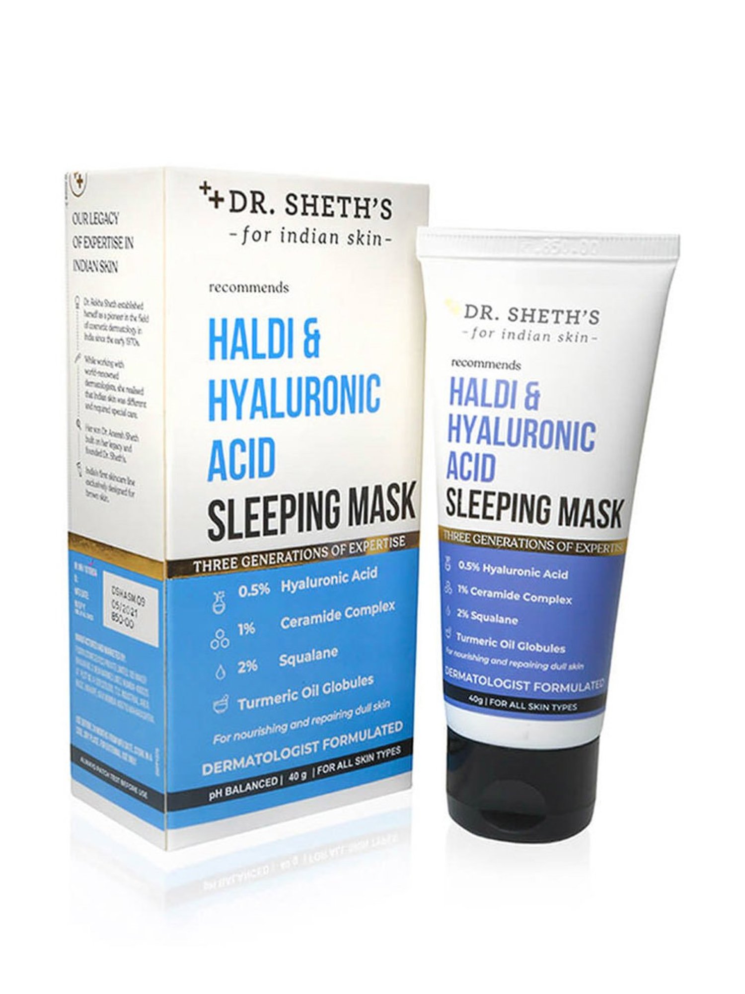 Dr. Sheth's Haldi & Hyaluronic Acid Sleeping Mask - 40 gm