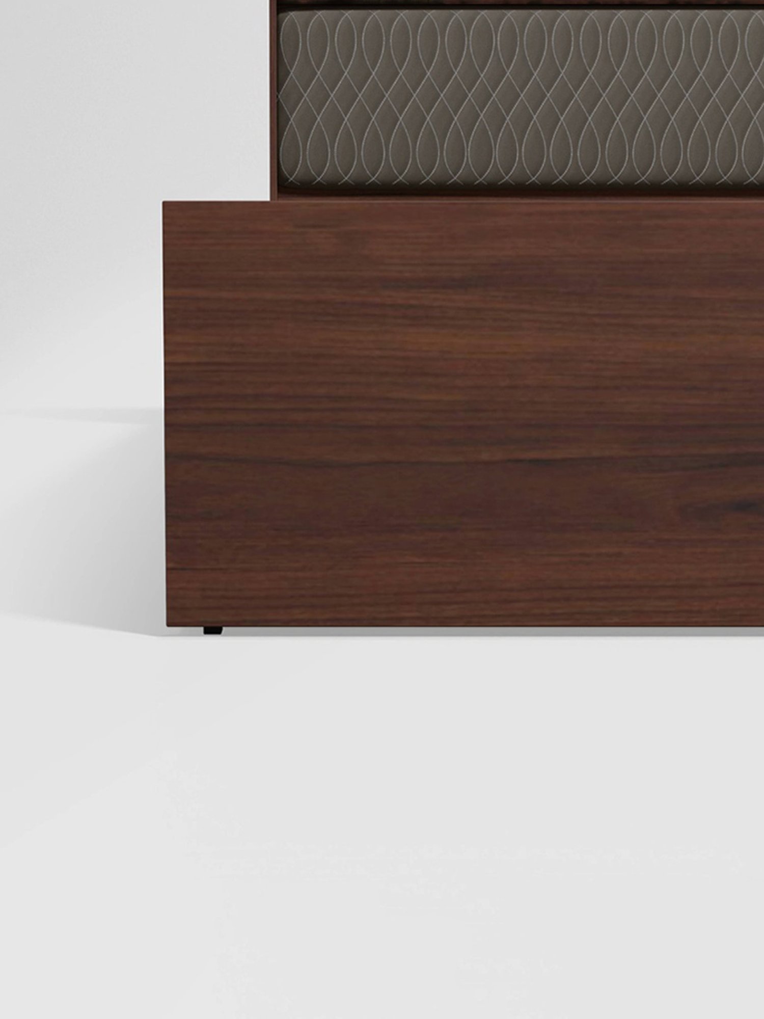 Godrej Interio Eden V2 Walnut Engineered Wood Queen Bed