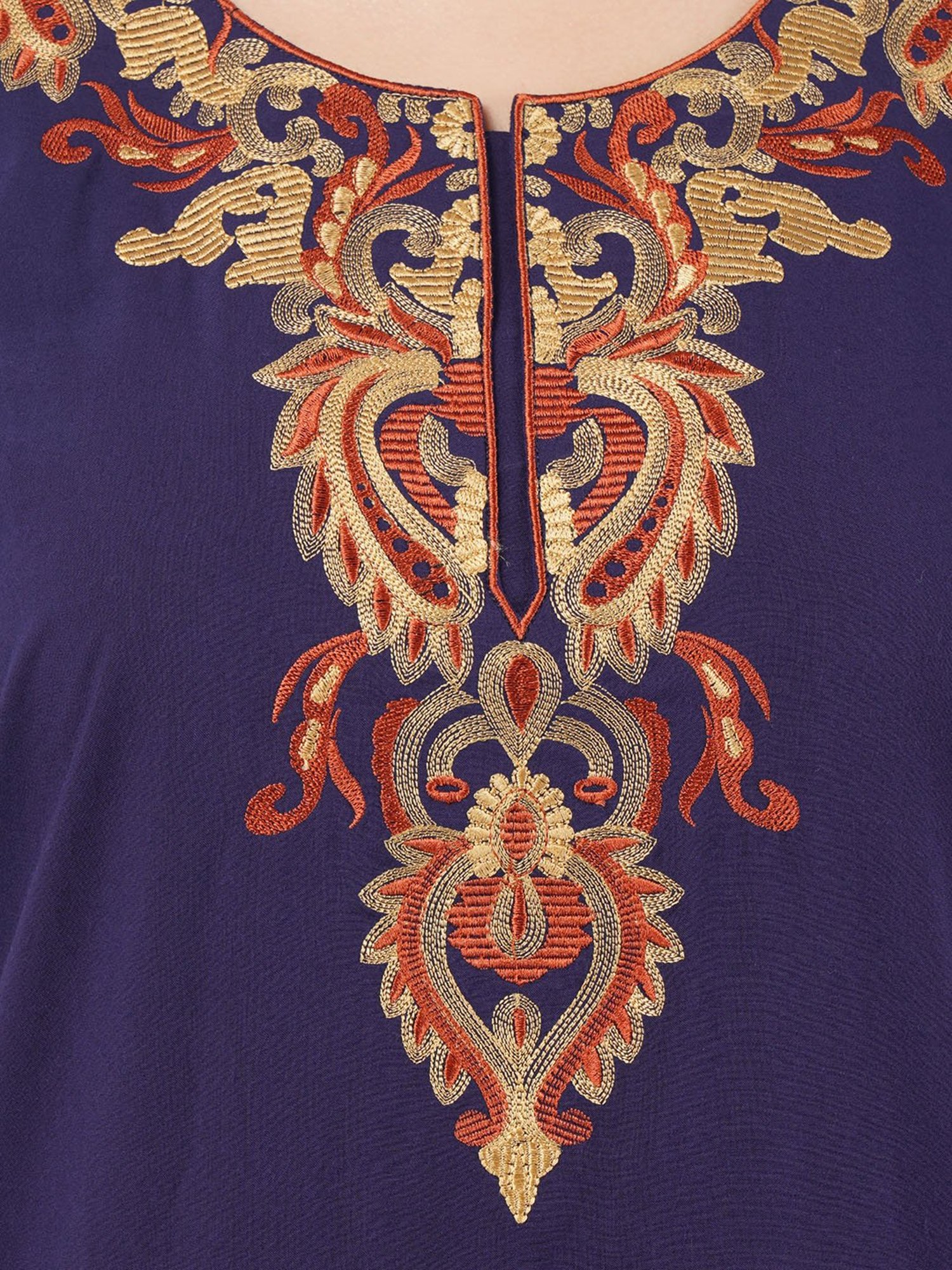 KOI SLEEPWEAR Navy Embroidered Nighty