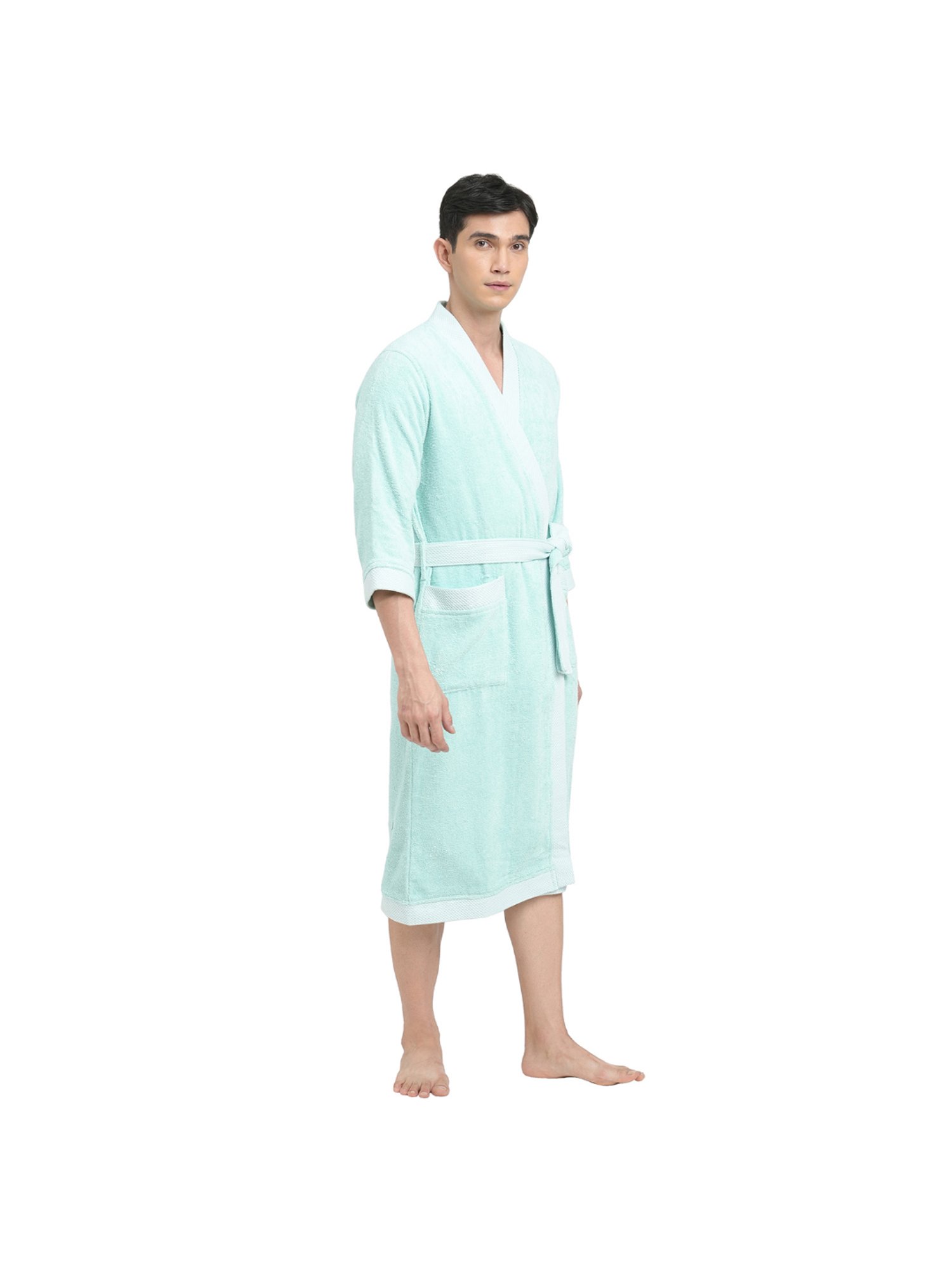 Spaces Hygro Blue 400 GSM Cotton Extra Large Bathrobe