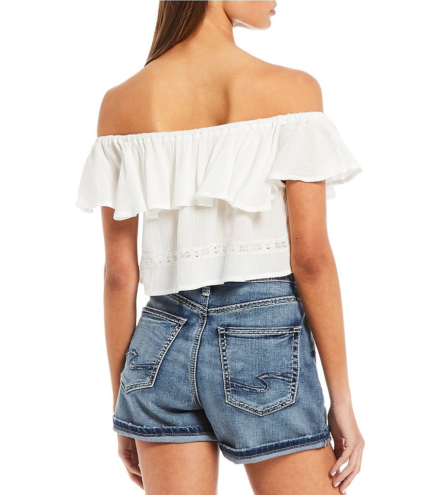 June & Hudson Short Tie Sleeve Knit Tee