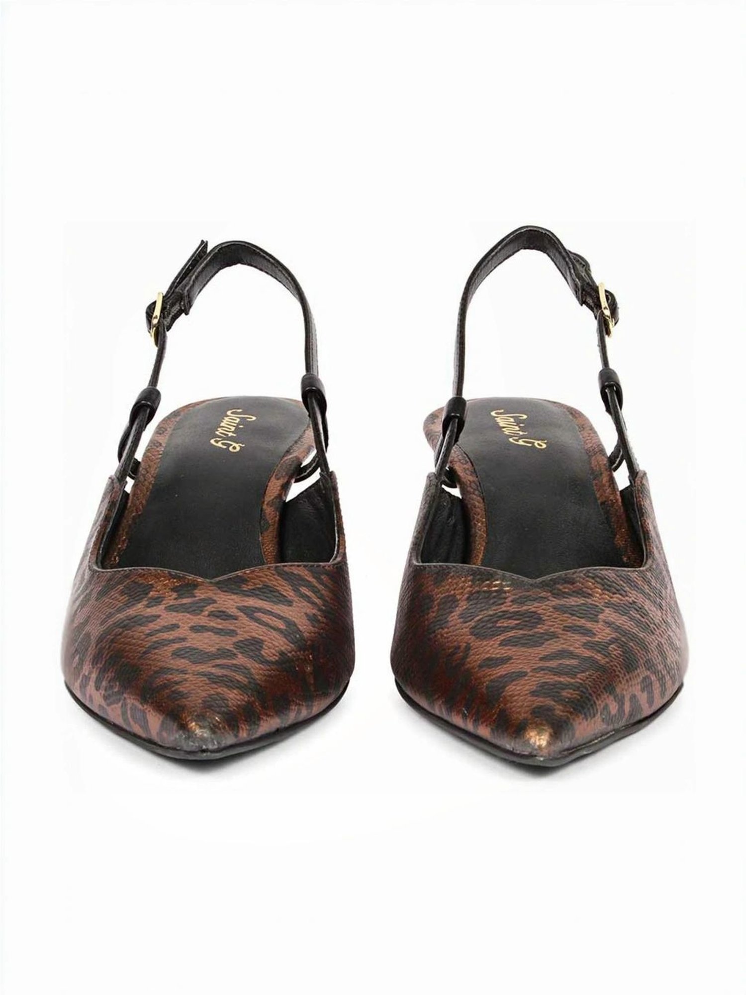 Saint G Women's Quinn Black Sling Back Sandals