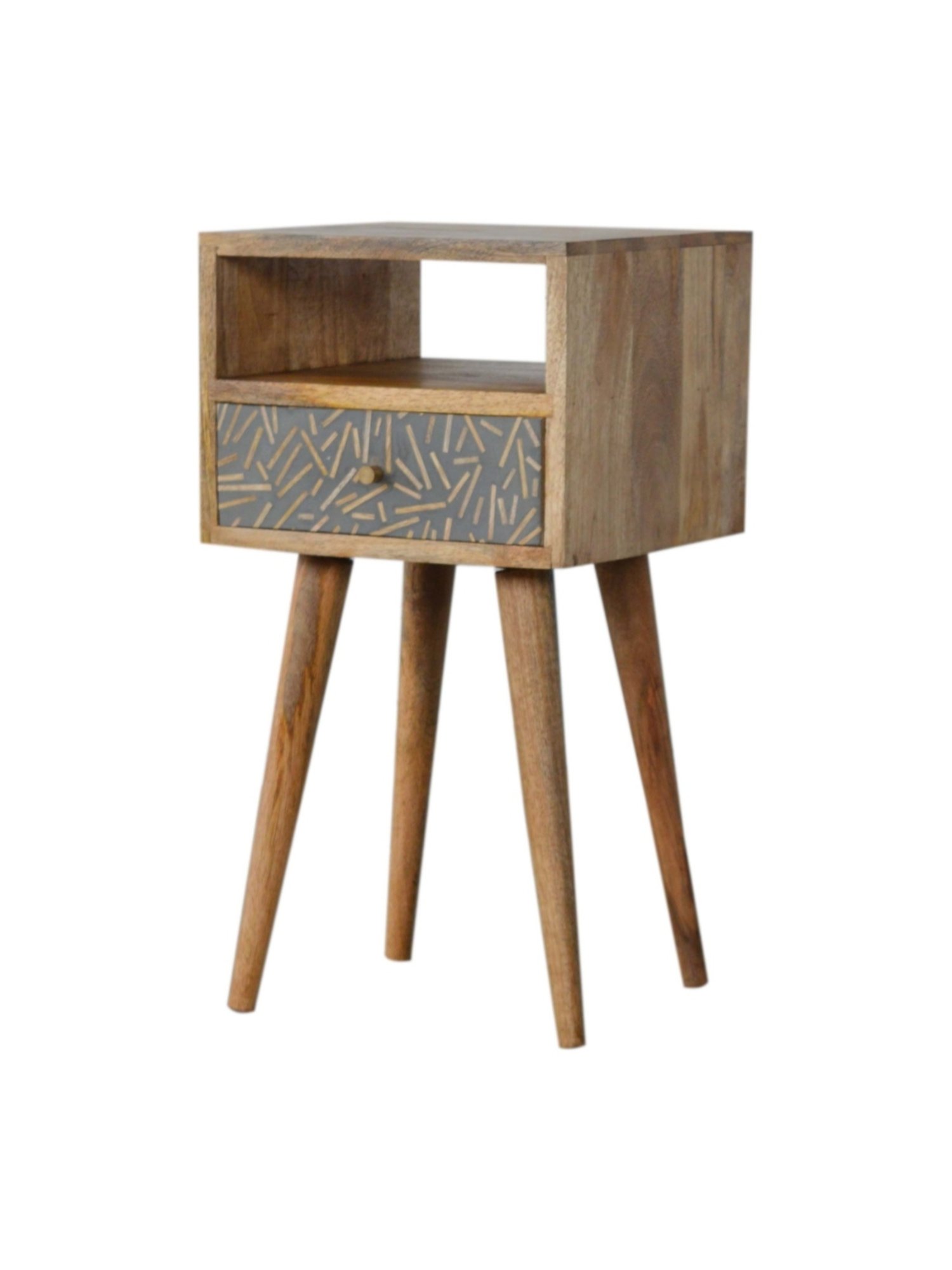Sleepyhead Ally Teak Brown Sheesham Wood Bedside Table