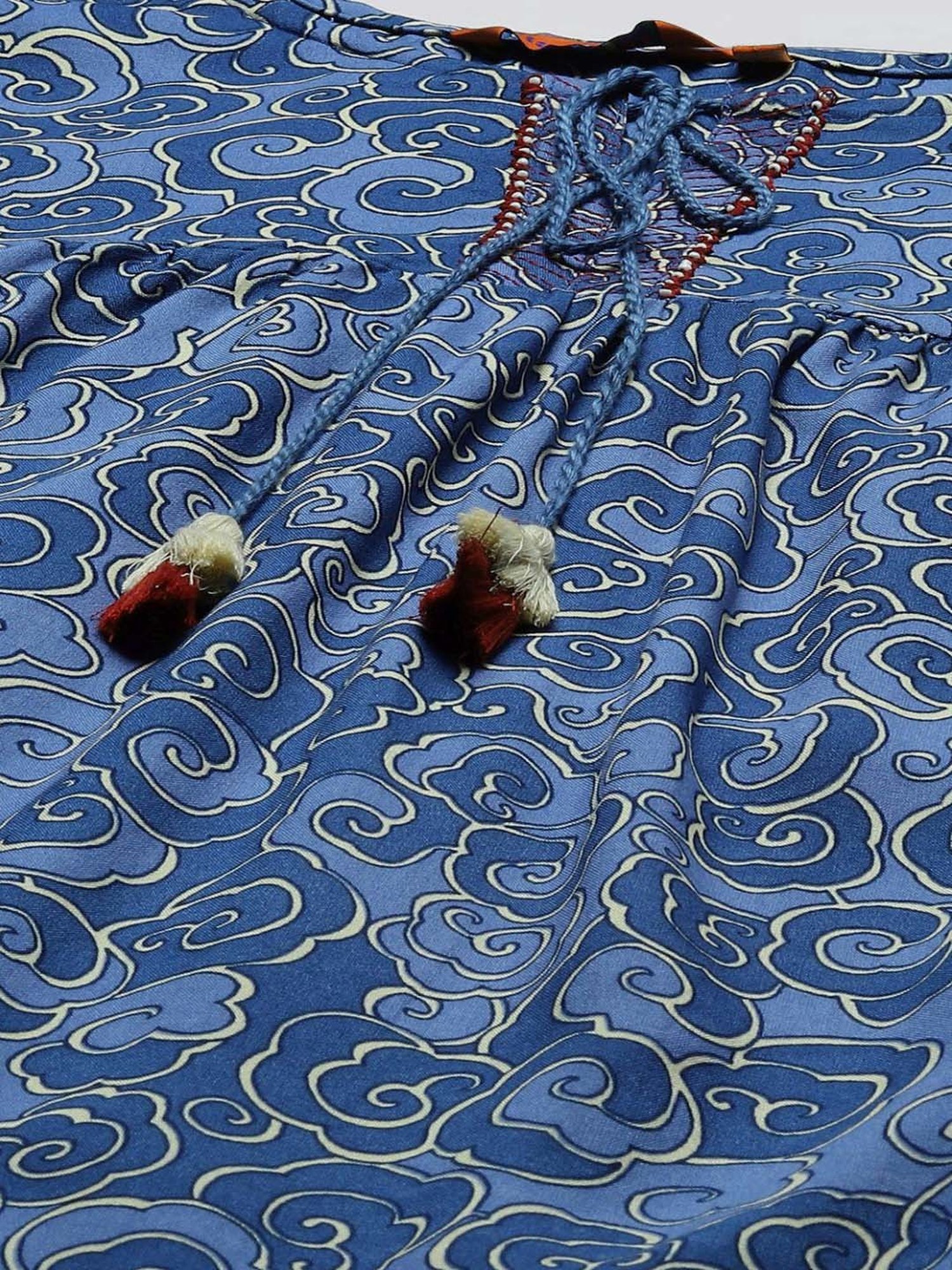 Rangriti Blue Printed Top