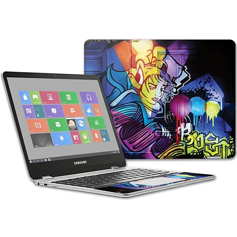 Skin Compatible with Samsung Chromebook Plus 12.3"(2017 - Midnight Mischief | Protective, Durable, and Unique Vinyl wrap Cover | Easy to Apply, Remove, and Change Styles | Made in The USA