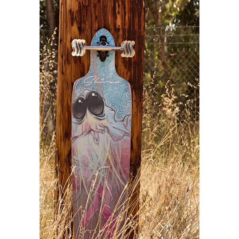 Shark Wheel Sidewinder 70mm 78A Longboard/Skateboard Wheels, Clear w/ Black Hub