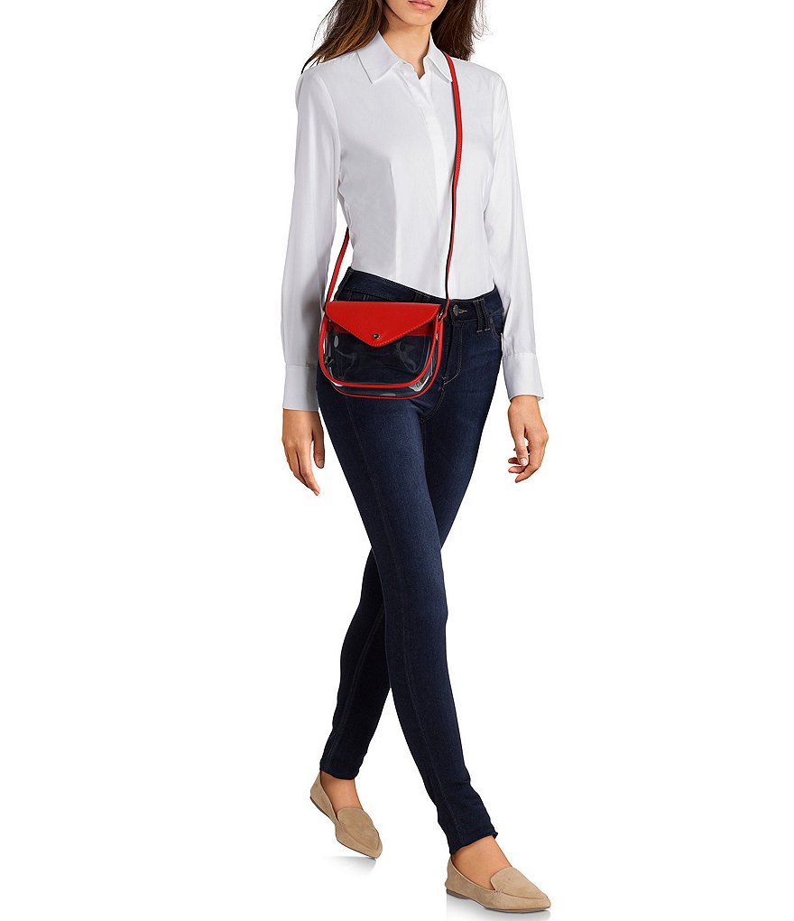 Kate Landry Saddle Clear Stadium Crossbody Bag