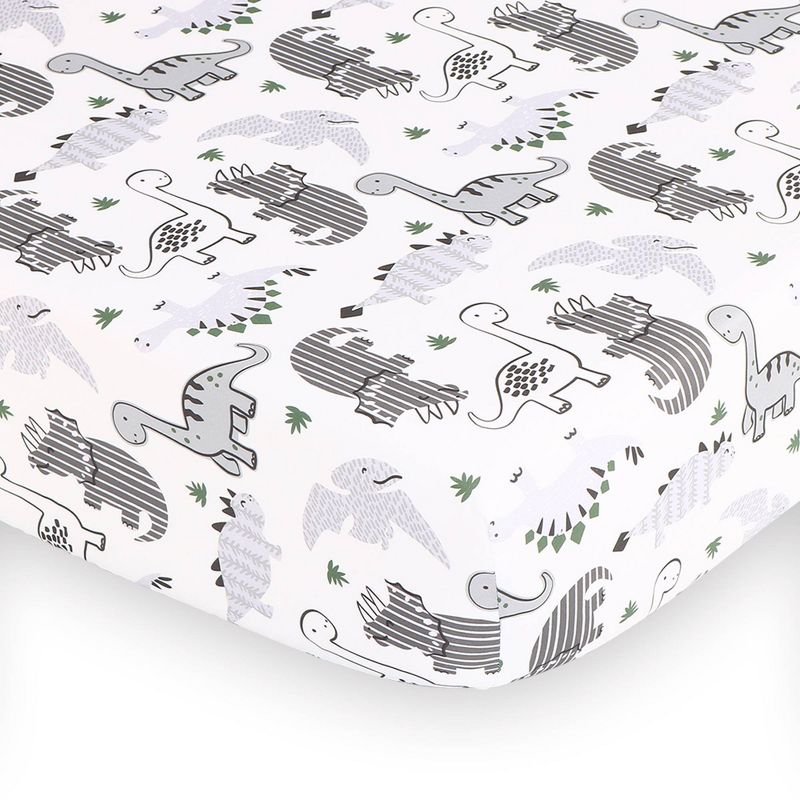 The Peanutshell Dino Crib Bedding Set - 3pc