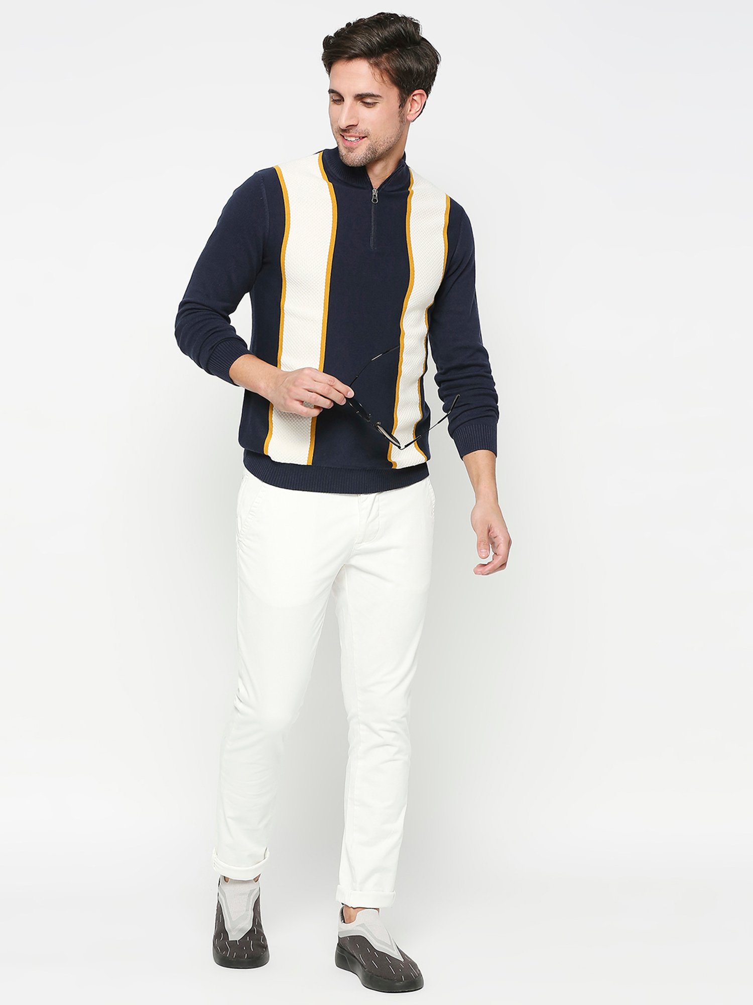 Being Human Navy Regular Fit Sweater