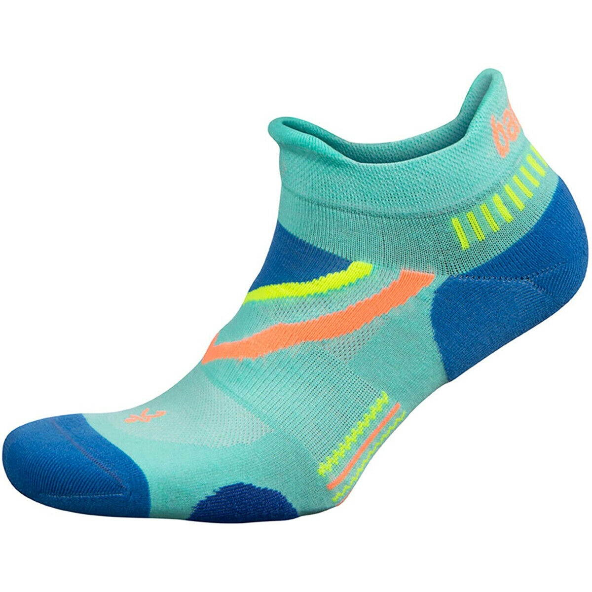 UltraGlide No Show Running Socks - Light Aqua/French Blue