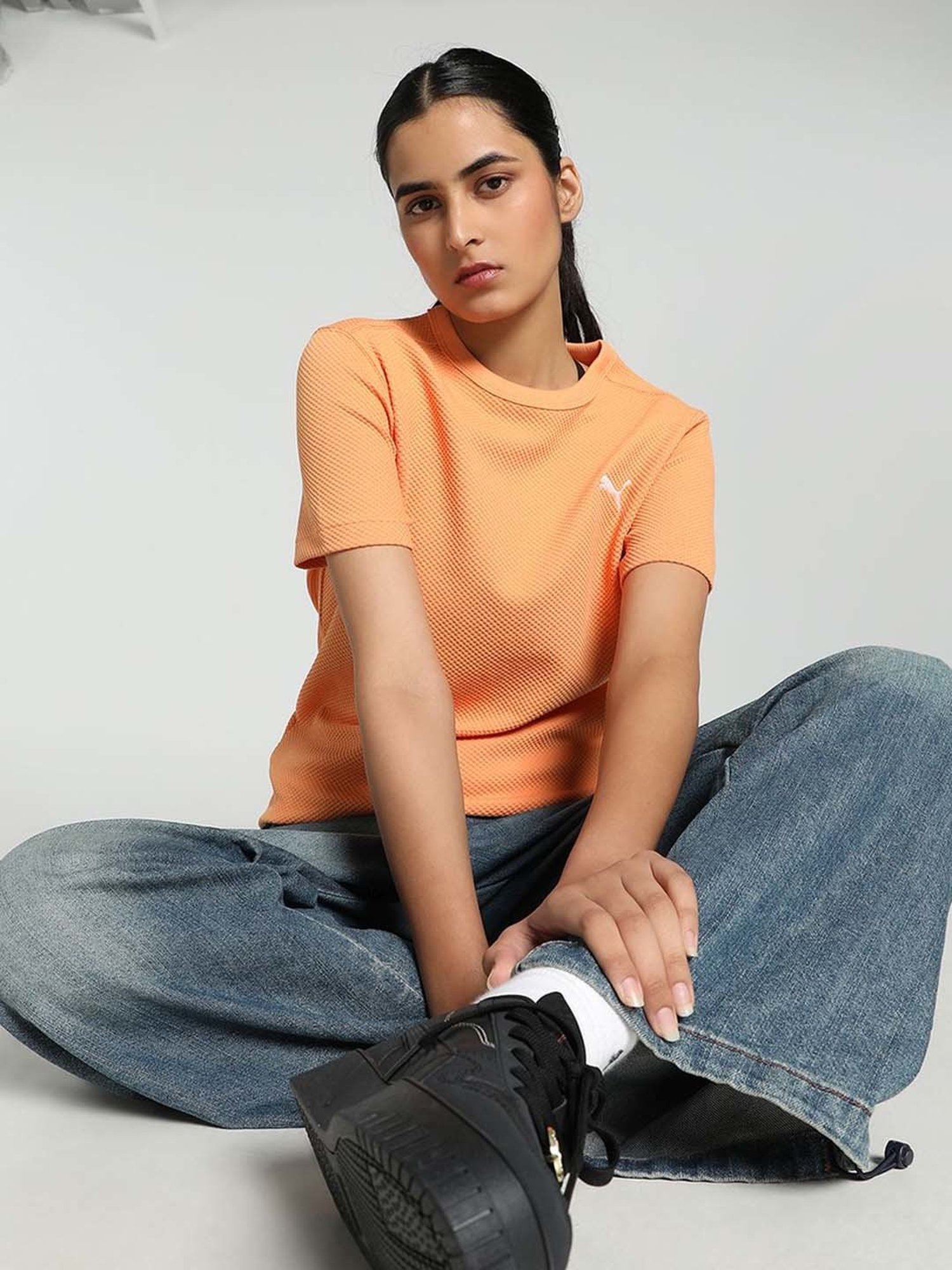 Puma Peach Self Pattern T-Shirt