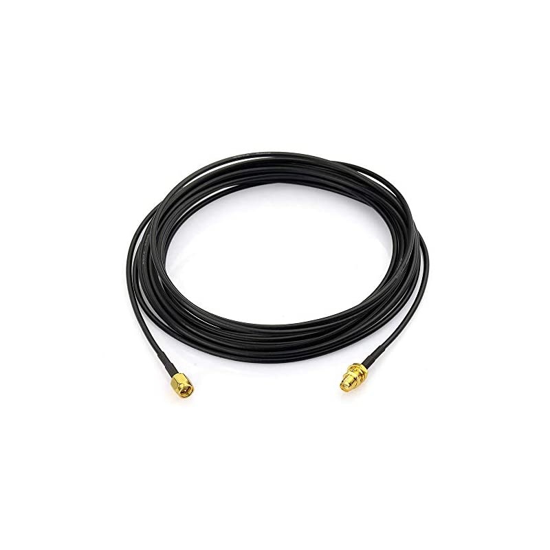 SMA Male to SMA Female Bulkhead Mount RG174 Antenna Extension Cable 1m 3 feet Compatible with 4G LTE Router Gateway Cellular RTL SDR Dongle ADS-B Receiver