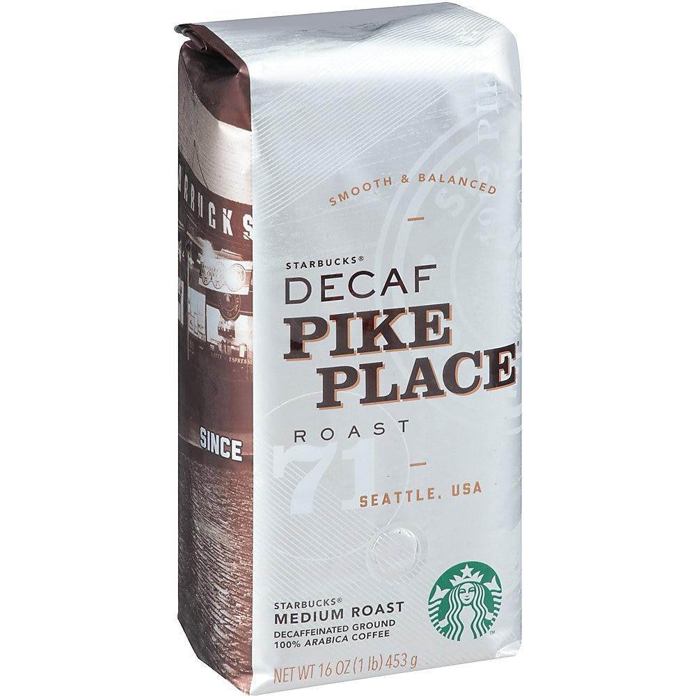 Starbucks Coffee Ground Pike Place Decaf 1lb Bag 11029358