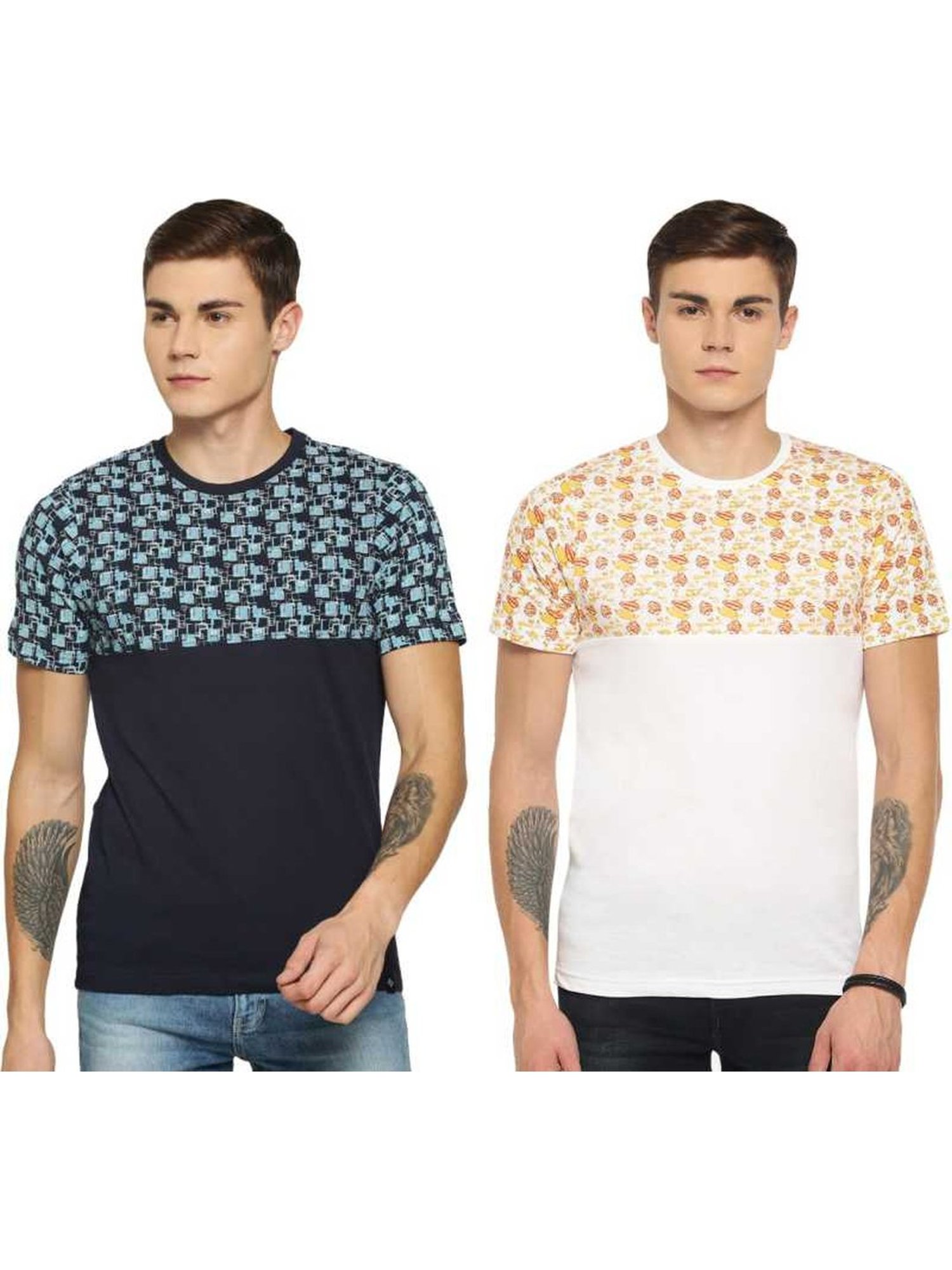 Dollar Mutlicolored Regular Fit Printed T-Shirt (Pack of 2)