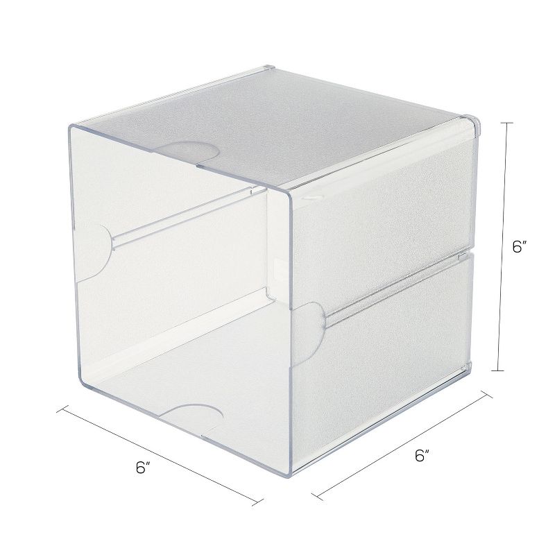 Deflecto Desk Cube Clear Plastic 6 x 6 x 6 350401