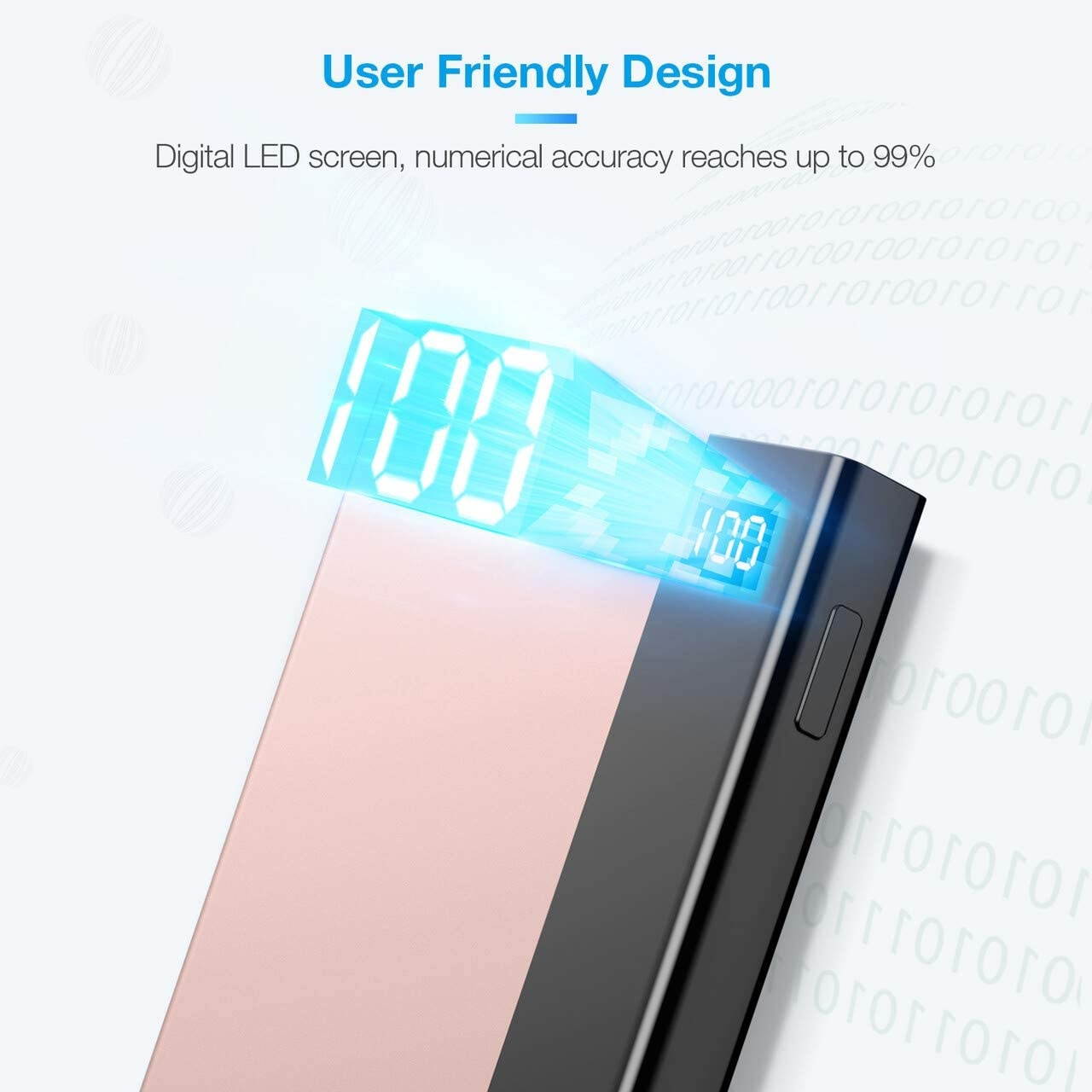 IEsafy 20000mAh Portable Charger with LED Digital Display USB-C Output Power Bank Ultra-Compact Battery Pack high-Speed Charging Technology Phone Charger for iPhone 12 Samsung and Other Products.