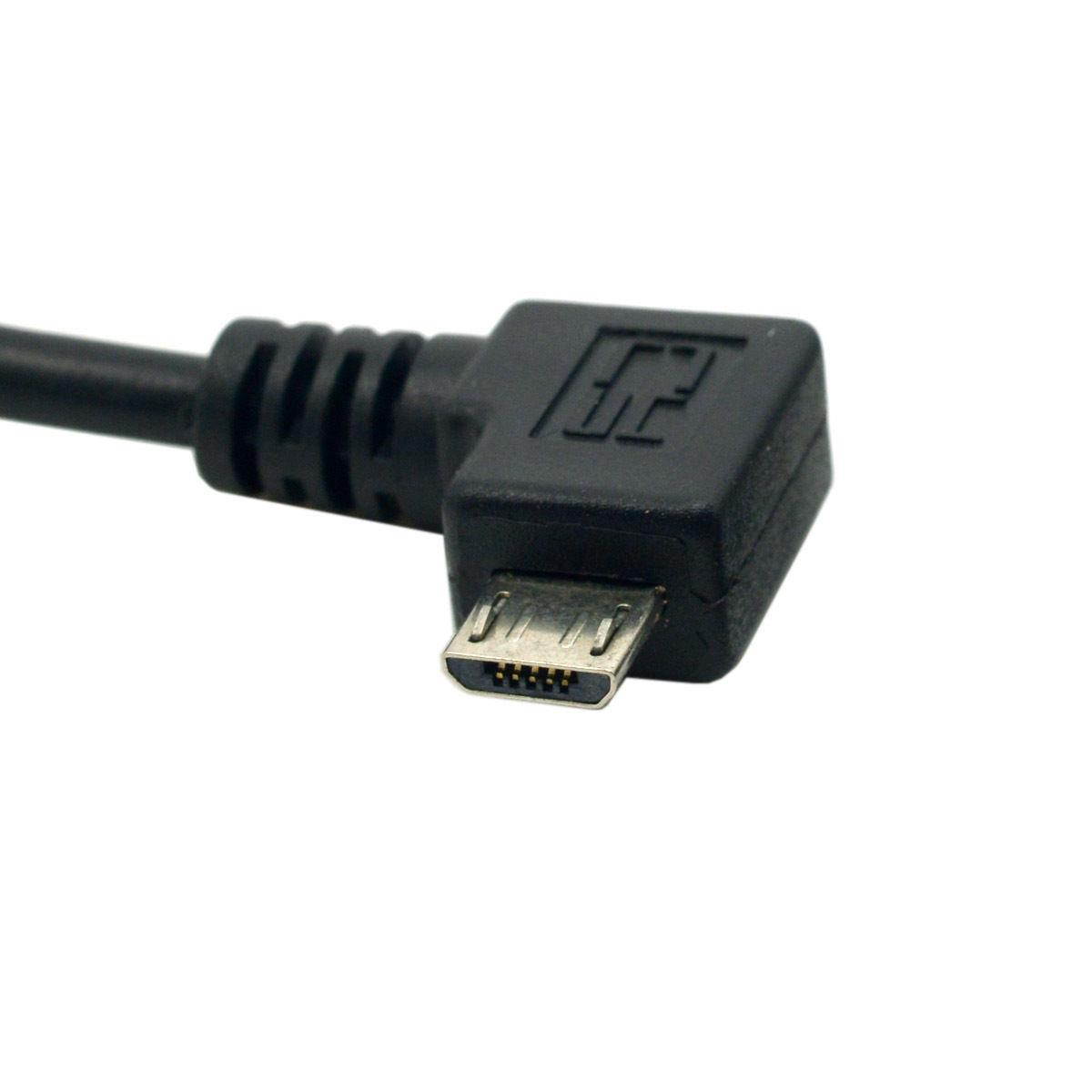 2pcs Right Angled 90 D Micro USB to USB Female OTG Host Cable for Cell phone