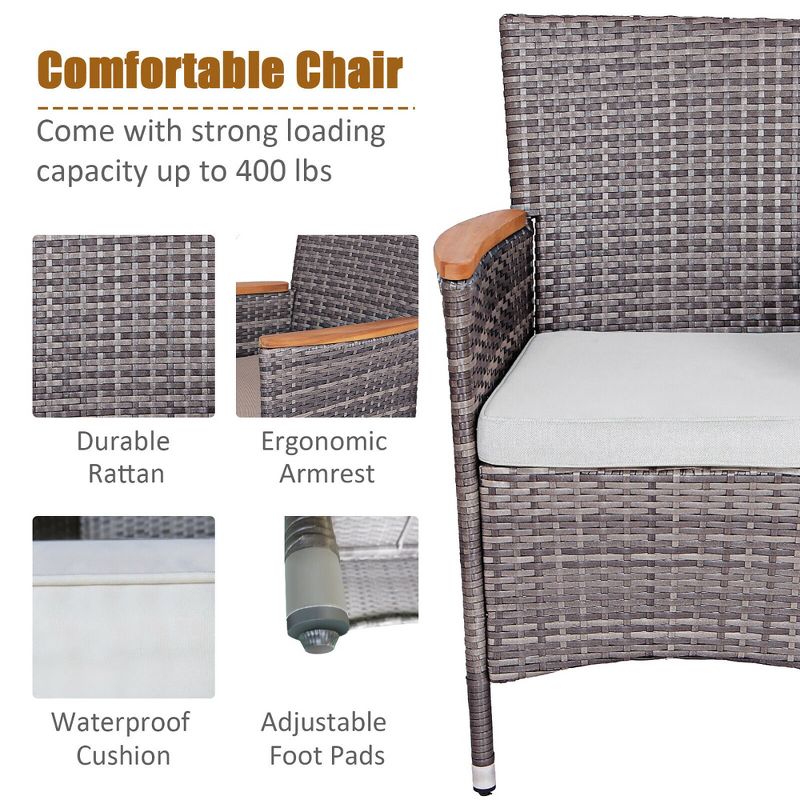 Breckenridge 4pc Seating Set Java Brown Fame Sunbrella Meredian Brick Red Fabric - La-Z-Boy