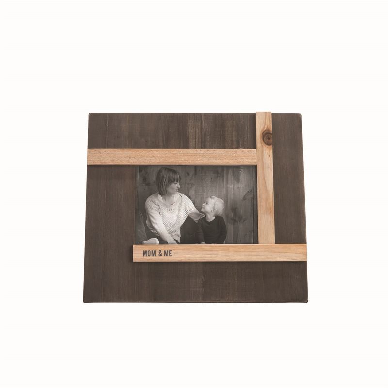 Dark Wood Mom and Me 4 x 6 inch Wood Picture Frame - Foreside Home & Garden