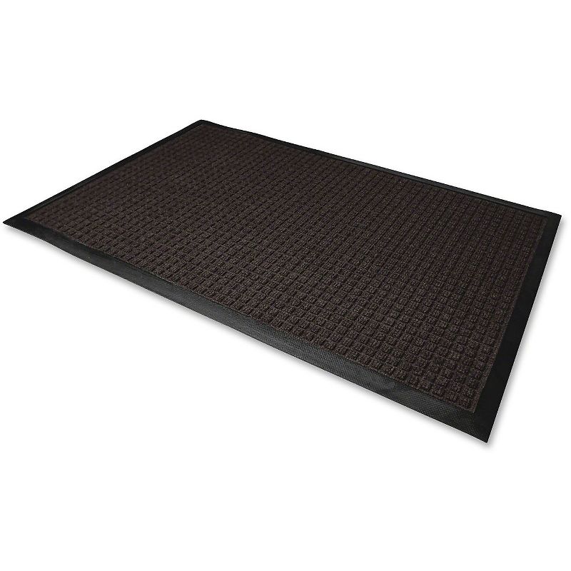 1'4"x2'4" Rectangle Indoor and Outdoor Polyurethane Floor Mat Black - PiccoCasa