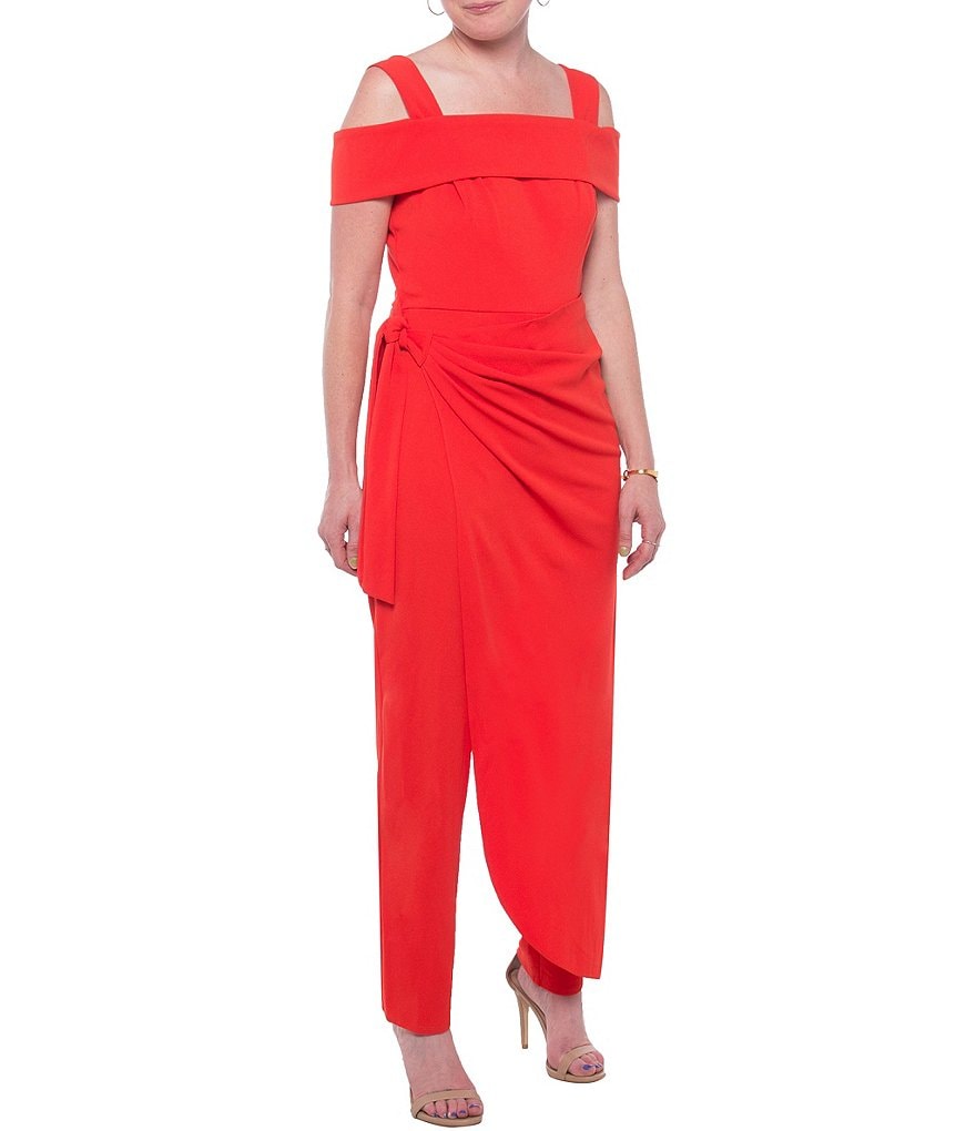Marina Off-the-Shoulder Sarong Jumpsuit