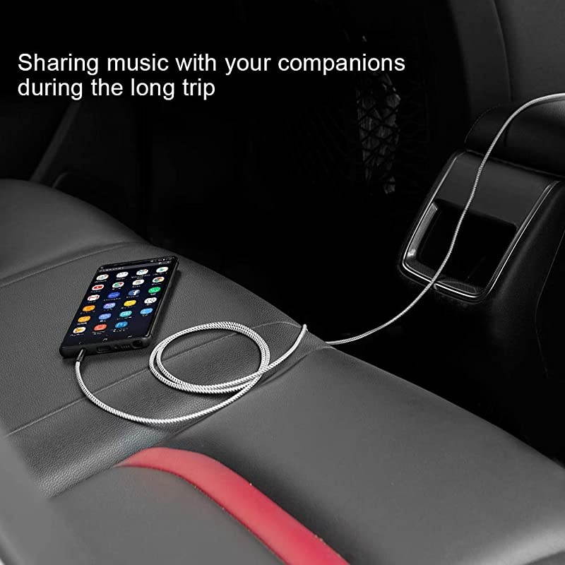 35mm Aux Cord 10 Feet 35mm Male to Male Auxiliary Audio Cable Compatible with Headphones iPods iPhones HomeCar Stereos More 3M