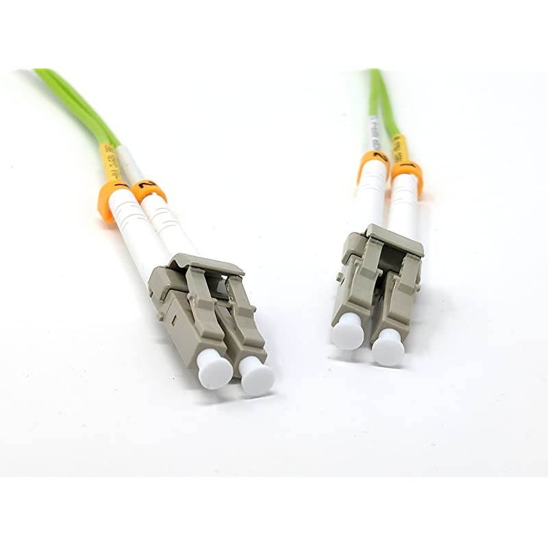 Meter 100Gb OM5 Multimode Duplex Fiber Optic Cable 50125 LC to LC Lime Green